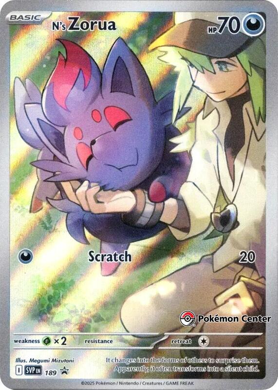 N's Zorua - 189 (Pokemon Center Exclusive) 189 from SV: Scarlet & Violet Promo Cards