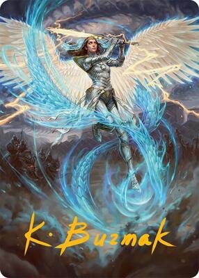 Elspeth, Storm Slayer Art Card (49/54) (Gold-Stamped Signature)
