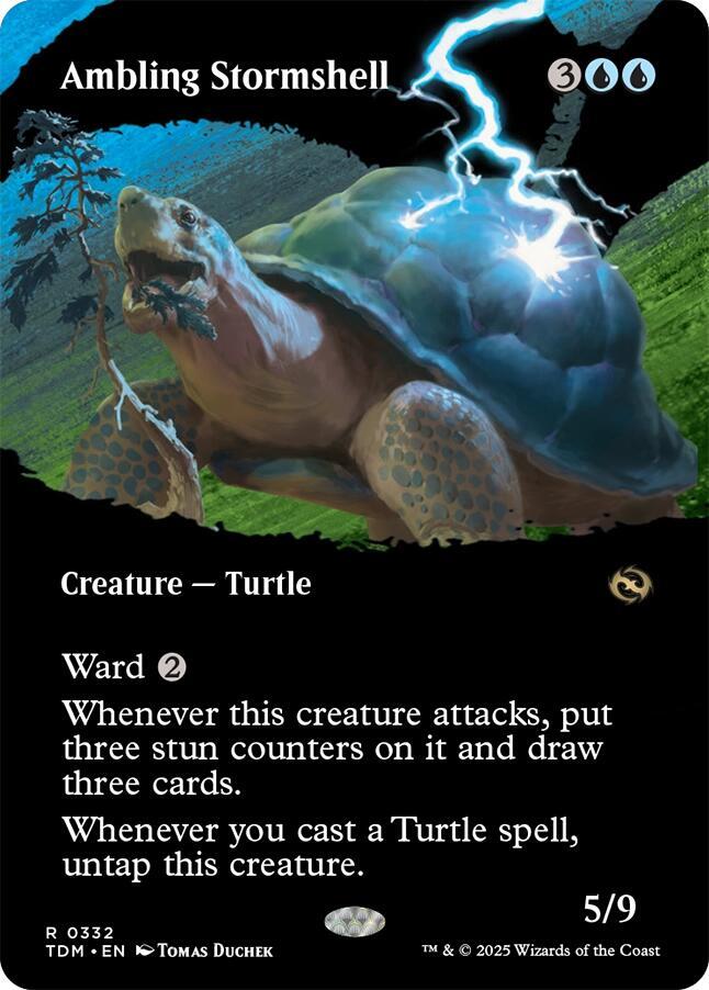 Ambling Stormshell (Borderless) - Tarkir: Dragonstorm (TDM) - Tarkir Dragonstorm Ambling Stormshell (TDA)