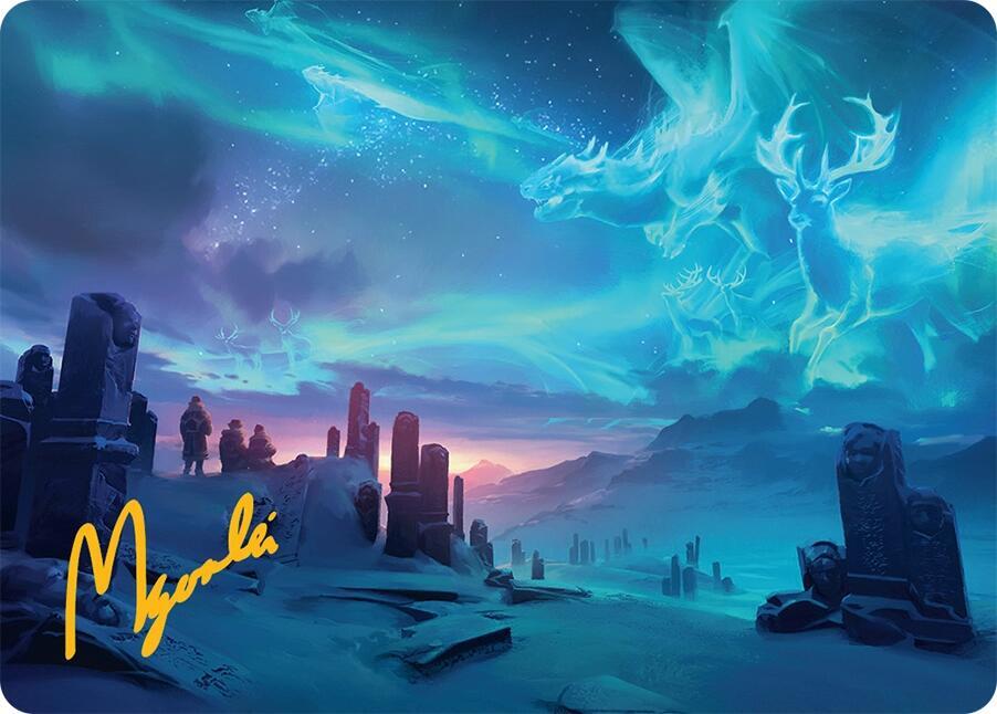 Auroral Procession Art Card (20/54) (Gold-Stamped Signature) - Art
