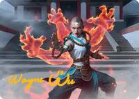 Flamehold Grappler Art Card (24/54) (Gold-Stamped Signature) - Art