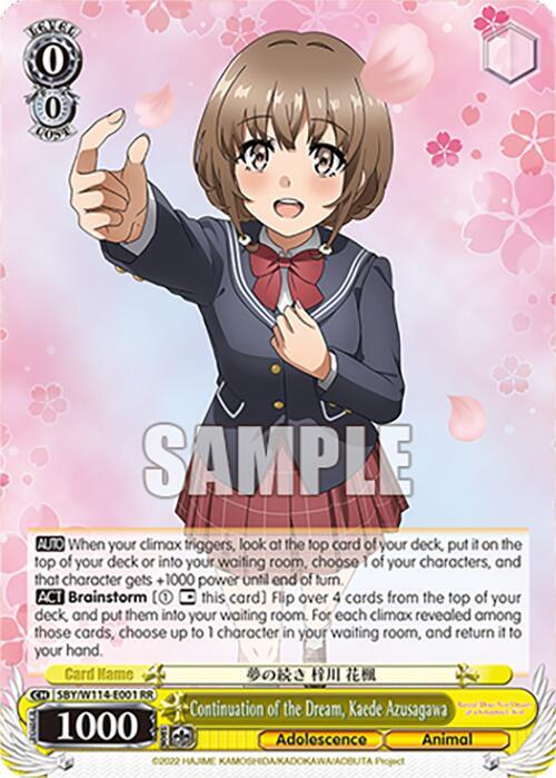 Continuation of the Dream, Kaede Azusagawa