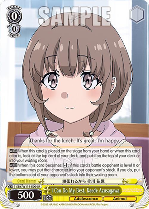 I Can Do My Best, Kaede Azusagawa