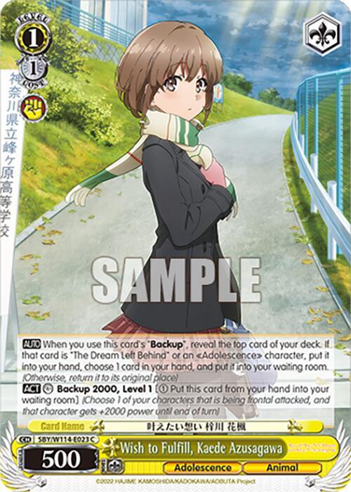 Wish to Fulfill, Kaede Azusagawa