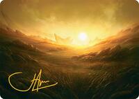 Plains Art Card (31/54) (Gold-Stamped Signature) - Art Series: Tarkir: Dragonstorm - Magic: The Gathering card