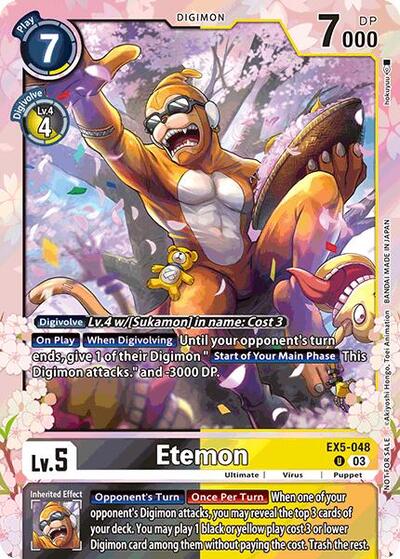 Etemon (Regulation Battle Vol. 1) Animal Colosseum card price