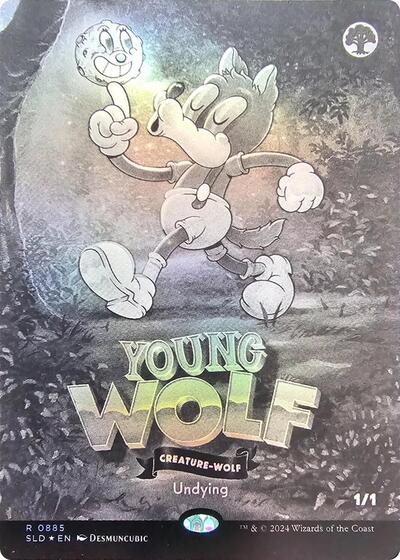 Young Wolf Black and White Foil