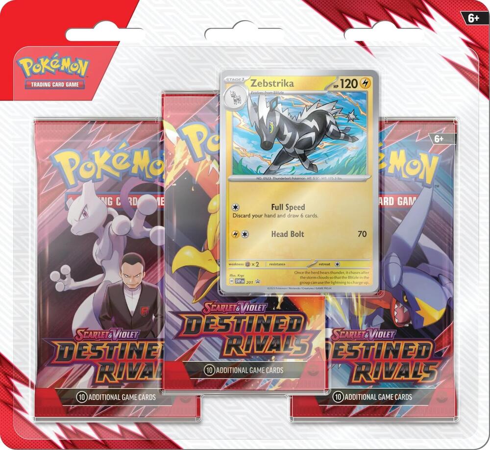 PCG “Destined Rivals(JPver)” – 3 BOX Set Destined Rivals 3 Pack Blister [Zebstrika] - SV10: Destined