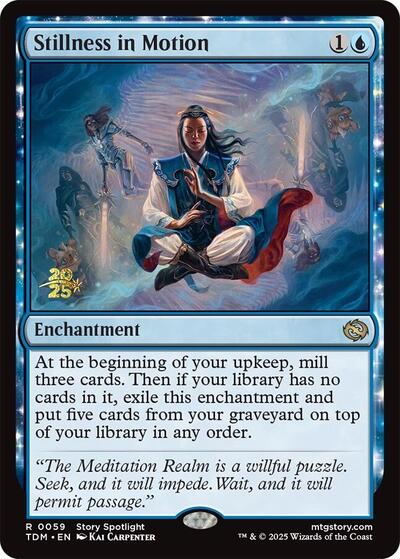 Stillness in Motion (Prerelease) from PTDM #59s, Magic: The Gathering card