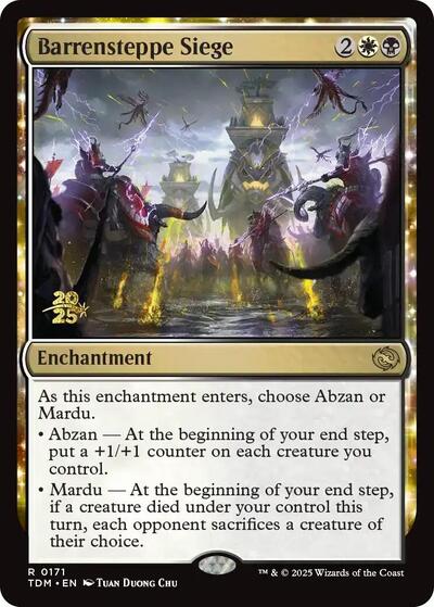 Barrensteppe Siege (Prerelease) from PTDM #171s, Magic: The Gathering card