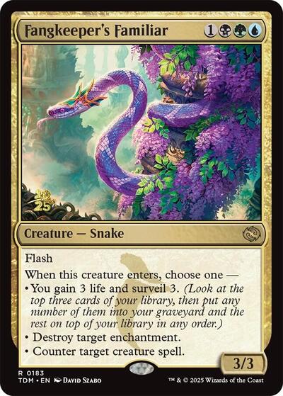 Fangkeeper's Familiar (Prerelease) from PTDM #183s, Magic: The Gathering card