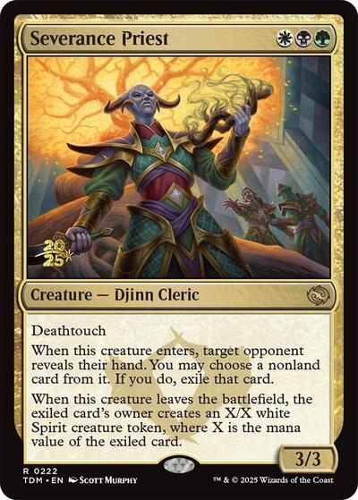 Severance Priest (Prerelease) from PTDM #222s, Magic: The Gathering card