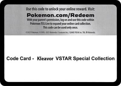 Code Card - Kleavor VSTAR Special Collection