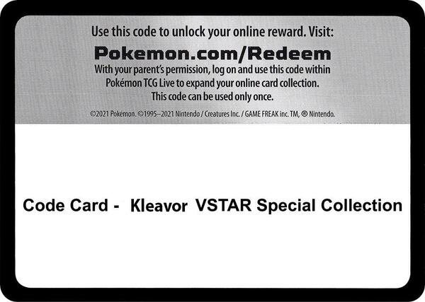 Code Card - Kleavor VSTAR Special Collection