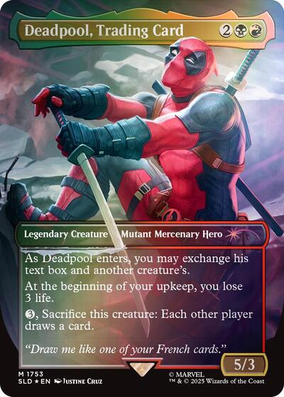 Deadpool Trading Card 1753 Rainbow Foil