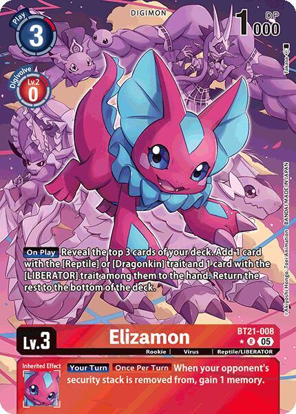 Elizamon Alternate Art digimon card