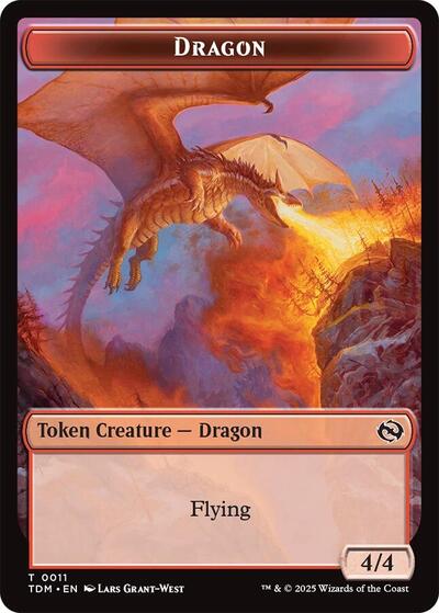 Dragon 0011 Warrior Double Sided Token