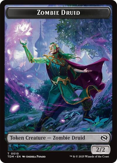Zombie Druid Treasure Double Sided Token