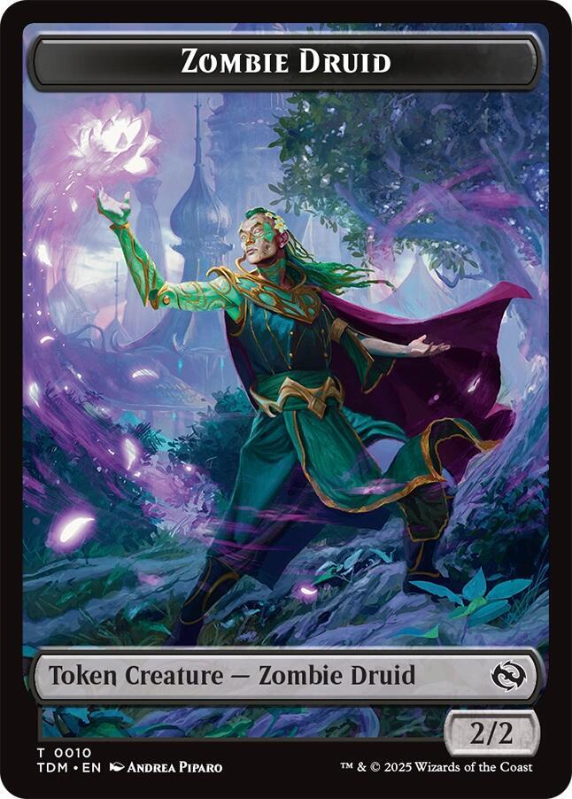 Zombie Druid // Treasure Double-Sided Token - Tarkir: Dragonstorm