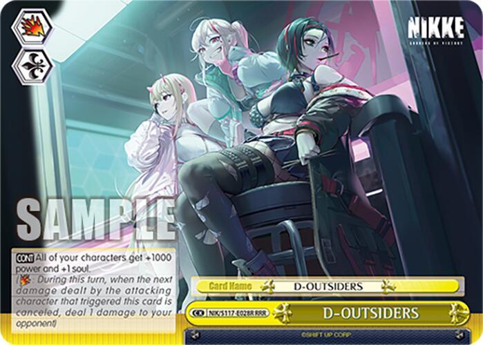 D-OUTSIDERS (RRR) - GODDESS OF VICTORY: NIKKE - Weiss Schwarz