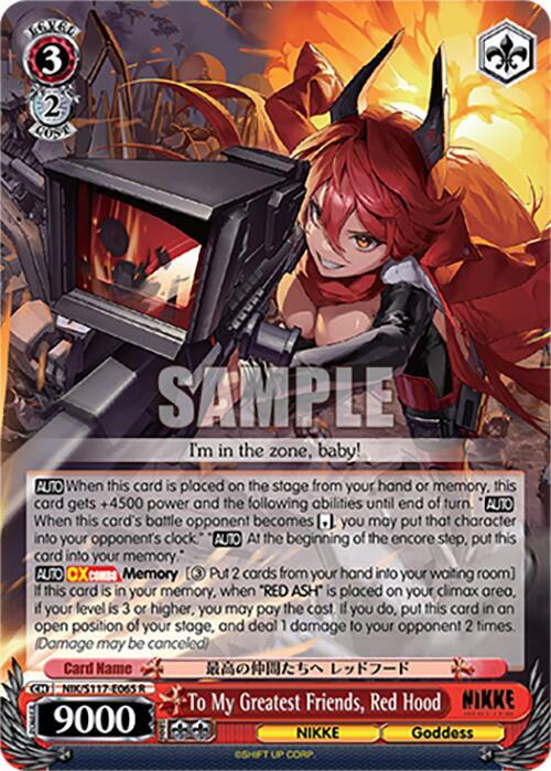 WS NIKKE RED ASH RRR＋ RED ASH (RRR) - GODDESS OF VICTORY: NIKKE - Weiss Schwarz