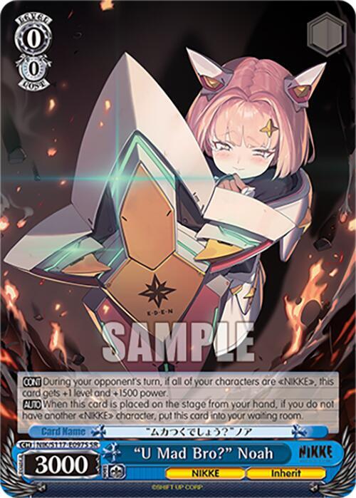 U Mad Bro?" Noah (SR) - GODDESS OF VICTORY: NIKKE - Weiss Schwarz -  TCGplayer.com