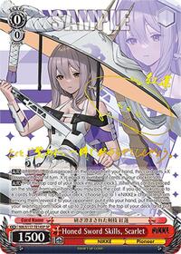 Honed Sword Skills, Scarlet (SP) (Gold Stamp) (NIK/S117-TE14SP SP) card