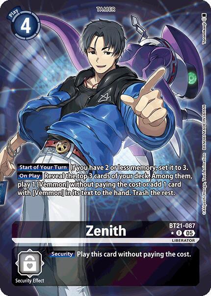 Zenith Alternate Art digimon card
