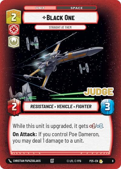 Black One - Straight At Them card