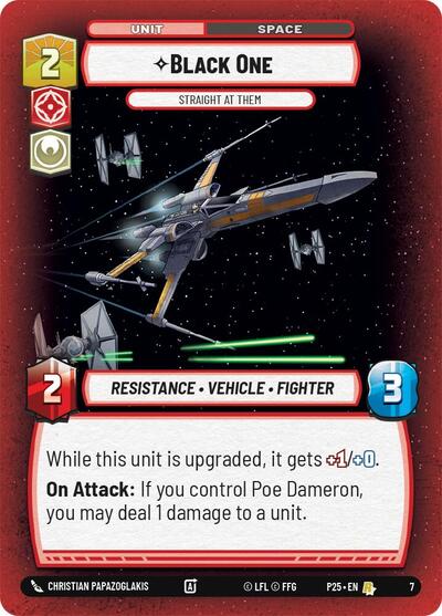 Black One - Straight At Them card