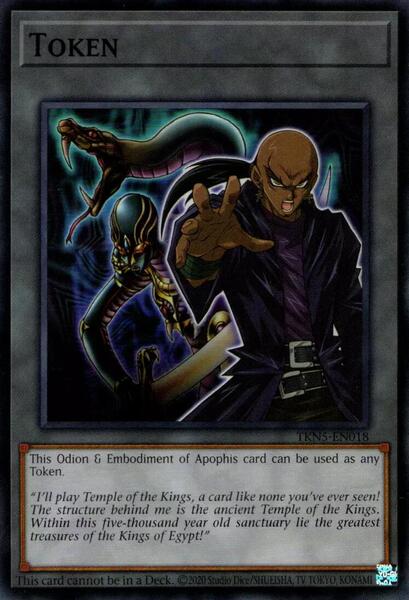 Token: Odion & Embodiment of Apophis - Supreme Darkness - YuGiOh ...