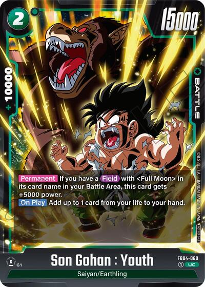 Son Gohan : Youth (Limited Pack 01) Tournament and Championship Promos Uncommon Dragon Ball card — value and price