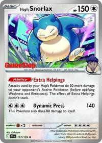 Hop's Snorlax - 117/159 (GameStop) (Cosmos Holo) #117/159 from Miscellaneous Cards & Products Pokemon card image