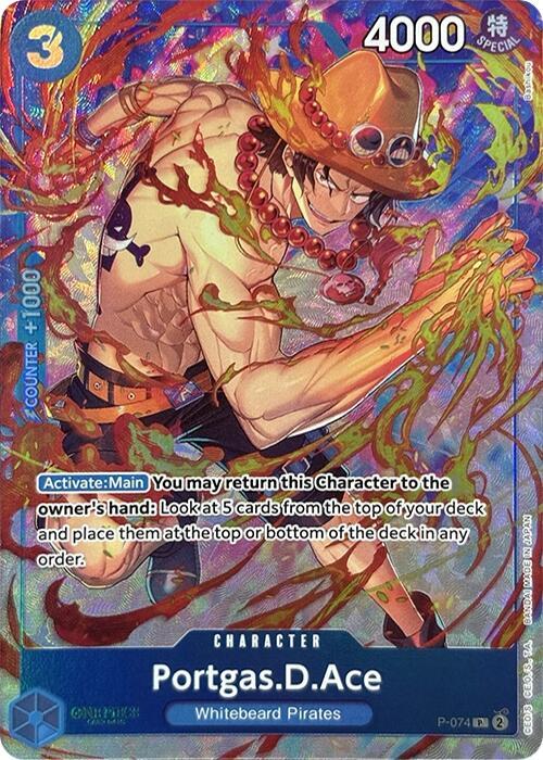 エース TCG Portgas D. Ace (Alt Art) OP08-052 R Two Legends - ONE PIECE