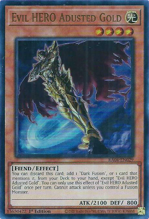 Evil HERO Adusted Gold (UR) - Quarter Century Stampede - YuGiOh