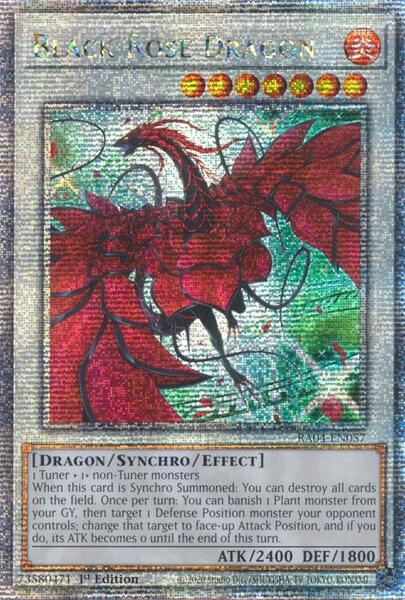 ドラゴン計4点 Black Rose Dragon (Alternate Art) (Quarter Century Secret