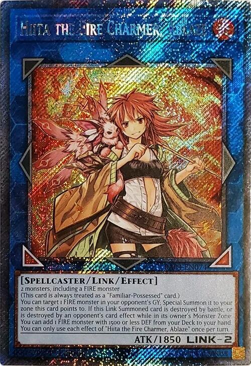 Hiita the Fire Charmer, Ablaze (Platinum Secret Rare) - Quarter