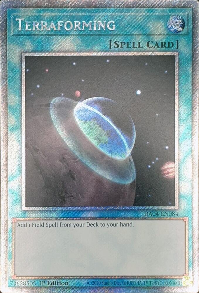 遊戯王　グランジアート　ドミテリア Terraforming (Platinum Secret Rare) - Quarter Century Stampede