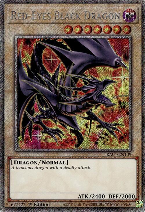 【イラスト違い[TCG第8版]】遊戯王 RA04-EN109 真紅眼の黒竜 Red-Eyes Black Dragon (英語版 1st Edition 25th クォーターセンチュリーシークレットレア) Quarter Century Stampede 真紅眼の黒竜 25th シークレット（イラスト違い）25th