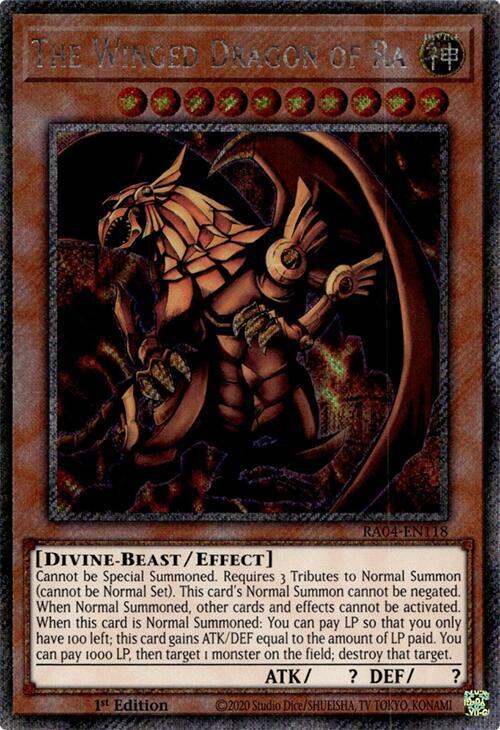The Winged Dragon of Ra (Platinum Secret Rare) - Quarter Century