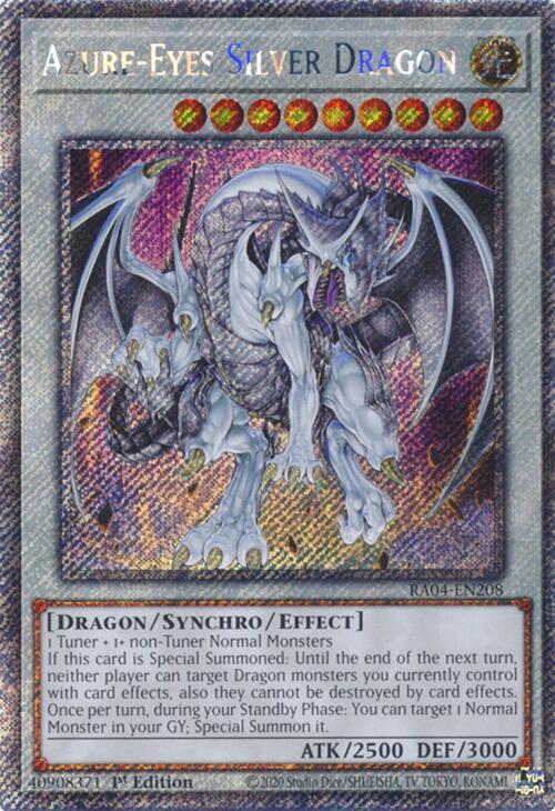 Azure-Eyes Silver Dragon (Platinum Secret Rare) - Quarter Century