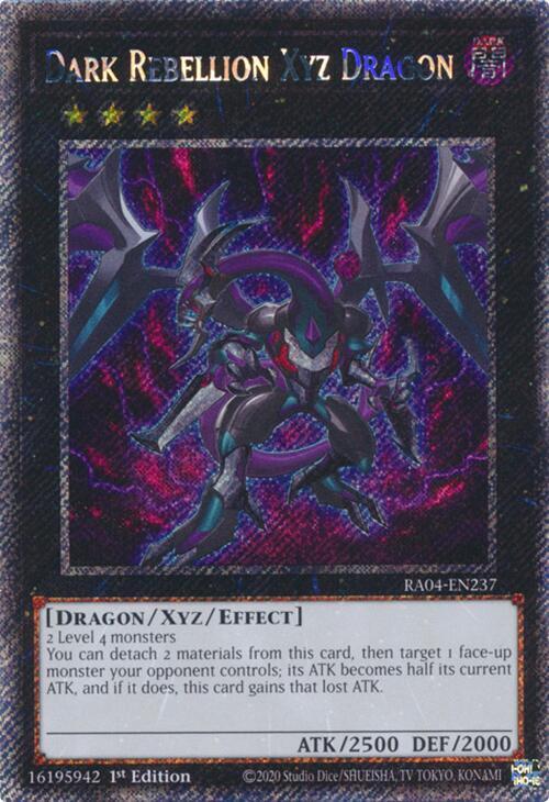 ヴァイスシュヴァルツ xyz Dark Rebellion Xyz Dragon (Platinum Secret Rare) - Quarter Century