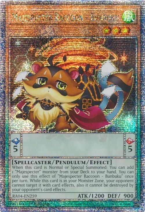 デゥエルモンスターズ25th Majespecter Raccoon - Bunbuku (Quarter Century Secret Rare
