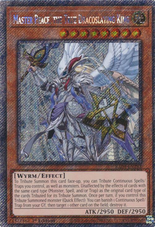 遊戯王　フィヨルド Master Peace, the True Dracoslaying King (Platinum Secret Rare