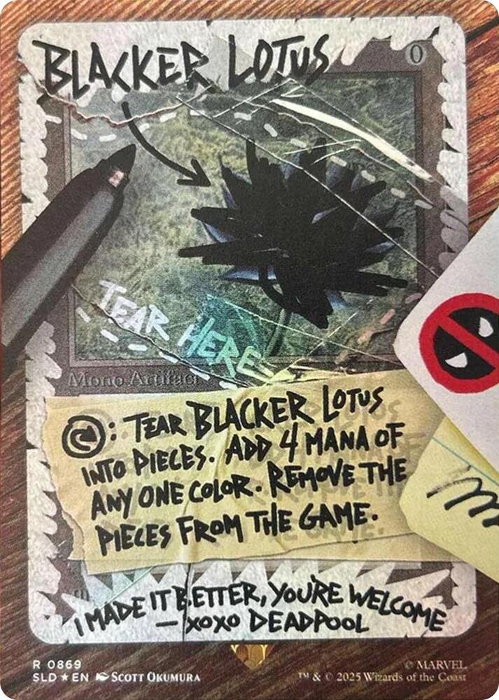 MTG Blacker Lotus foil　シークレットレイヤー Blacker Lotus (Rainbow Foil) - Secret Lair Drop Series