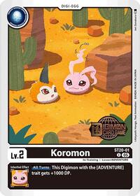 Koromon (Starter Deck 20: Protector of Light Release Event Cards)