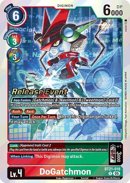 DoGatchmon - World Convergence Release Event Cards - Digimon Card