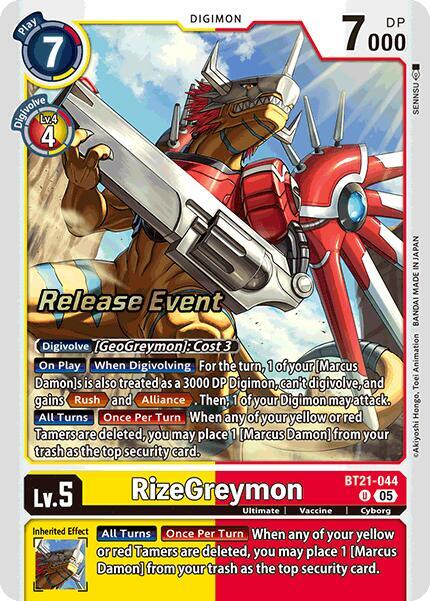 RizeGreymon - World Convergence Release Event Cards - Digimon Card