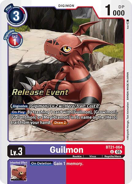 Guilmon - World Convergence Release Event Cards - Digimon Card