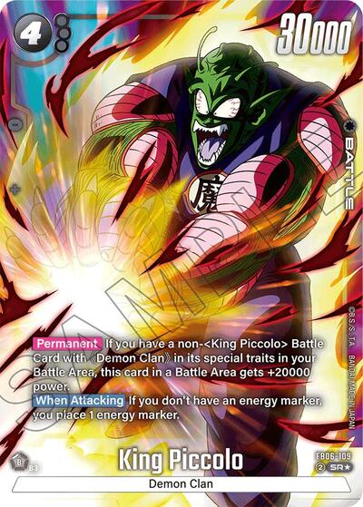 King Piccolo - FB06-109 (Alternate Art) Rivals Clash Super Rare Dragon Ball card — value and price